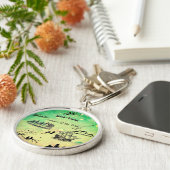 Surrealistische Silouettes 'Stel je voor' Sleutelhanger (Zijkant)