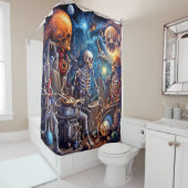 Surrealistische skeletten II Douchegordijn (In situ)