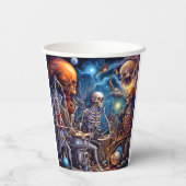 Surrealistische skeletten II Papieren Bekers (Achterkant)
