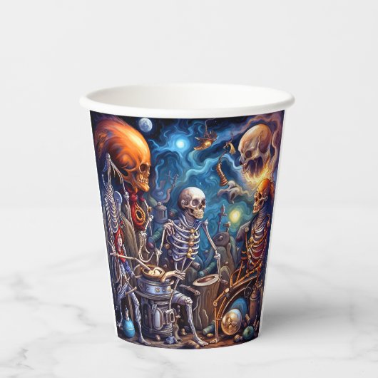 Surrealistische skeletten II Papieren Bekers (Voorkant)