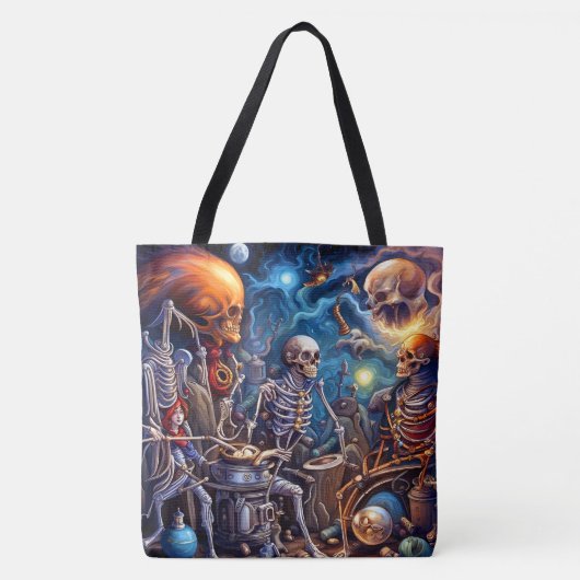 Surrealistische skeletten II Tote Bag (Voorkant)