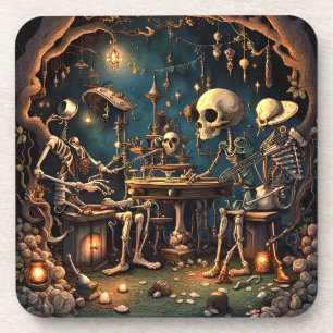 Surrealistische skeletten III Bier Onderzetter