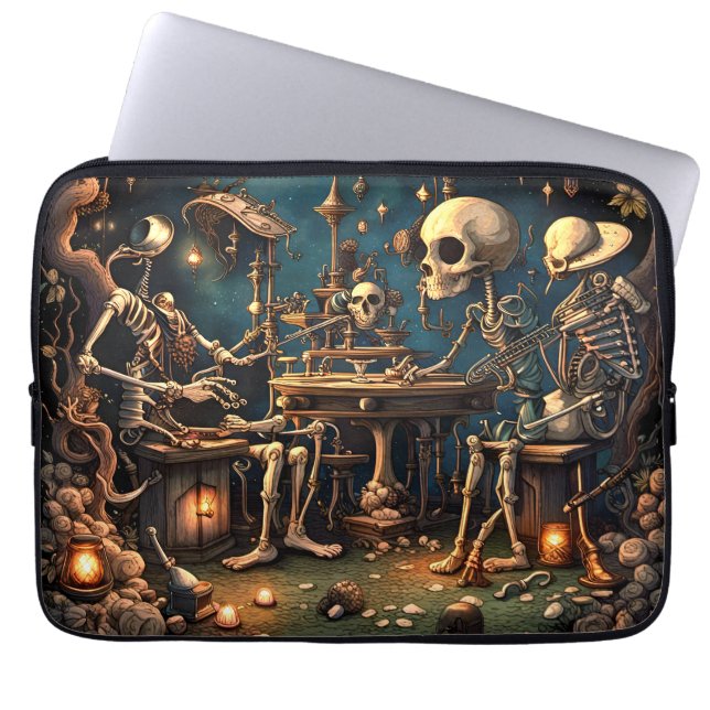 Surrealistische skeletten III Laptop Sleeve (Voorkant)