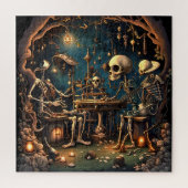 Surrealistische skeletten III Legpuzzel (Verticaal)