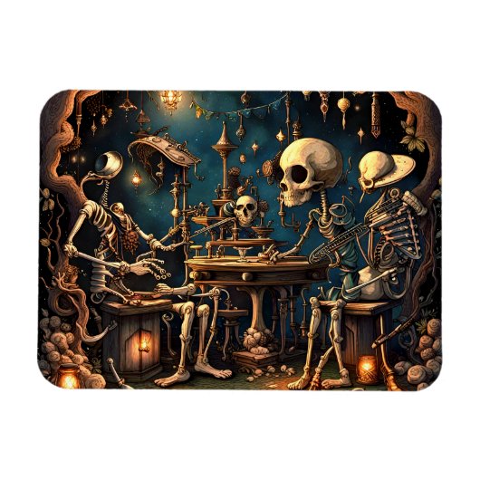 Surrealistische skeletten III Magneet (Horizontaal)