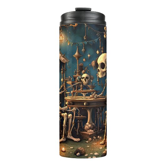 Surrealistische skeletten III Thermosbeker (Voorkant)