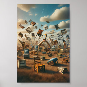 Surrealistische speeltuin - Heldere primaire kleur Poster