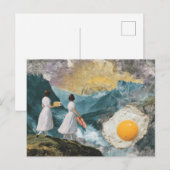 Surrealistische spek en eieren in de bergen briefkaart (Voorkant / Achterkant)