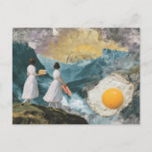 Surrealistische spek en eieren in de bergen briefkaart (Voorkant)