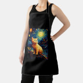 Surrealistische Sterrennacht Munchkin Cat Schort (Insitu)