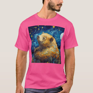 Surrealistische Sterrennacht Wombat T-shirt