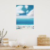 Surrealistische strandfoto afbeelding poster (Keuken)
