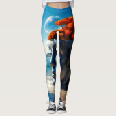 Surrealistische strandscènes leggings (Voorkant)