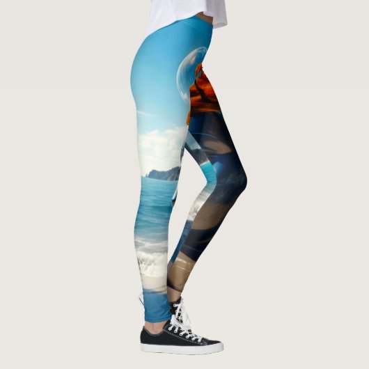 Surrealistische strandscènes leggings (Rechts)