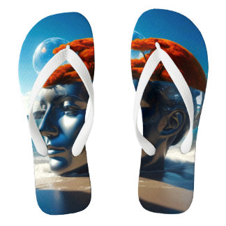 Surrealistische strandscènes teenslippers