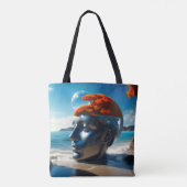 Surrealistische strandscènes tote bag (Achterkant)