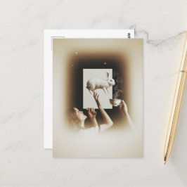 Surrealistische thee met het witte konijn briefkaart