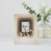 Surrealistische thee met het witte konijn briefkaart (Staand voorkant)