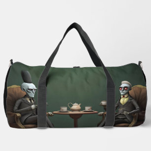 Surrealistische thee tijd aan de vreemde kant. 9 plunjezak