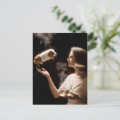 Surrealistische theetijd magisch cavia briefkaart (Staand voorkant)