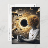Surrealistische theetijd met bijen briefkaart (Voorkant / Achterkant)