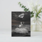 Surrealistische theetijd met diamant briefkaart (Staand voorkant)