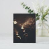 Surrealistische theetijd sepia briefkaart (Staand voorkant)