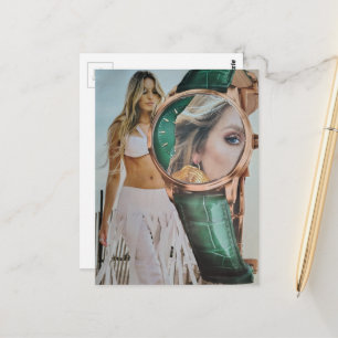 Surrealistische tijd voor damesmode Collage Ansic Briefkaart