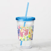 Surrealistische tuin acryl drinkbeker (Achterkant)