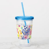 Surrealistische tuin acryl drinkbeker (Links)