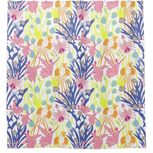 Surrealistische tuin douchegordijn (Voorkant)