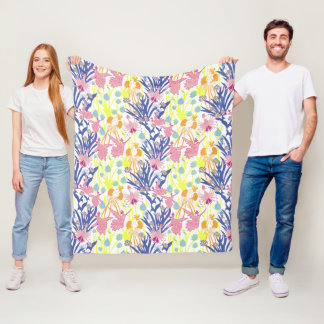 Surrealistische tuin fleece deken