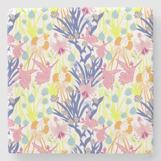 Surrealistische tuin stenen onderzetter (Voorkant)