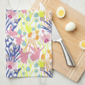 Surrealistische tuin theedoek (Quarter Fold)