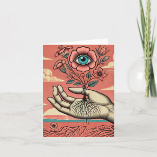 Surrealistische tuiniershanden voor alle gelegenhe kaart