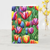 Surrealistische tulpen kaart (Gele Bloem)