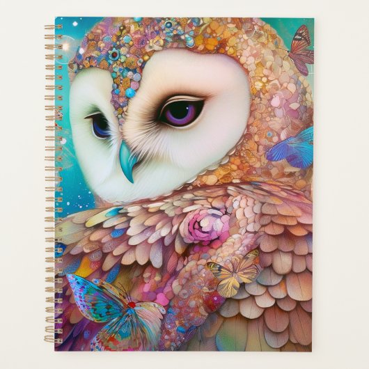 Surrealistische Uil Fantasy Kunst Planner (Voorkant)