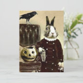 Surrealistische  uitnodiging van de Halloween-part (Staand voorkant)