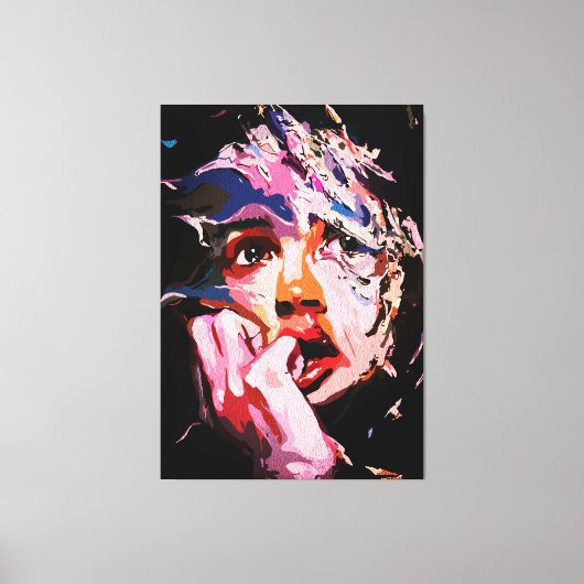 Surrealistische verbrijzelde reflectie - Abstracte Canvas Afdruk (Voorkant)