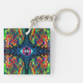 Surrealistische, Verdraaide, Trippy Oog Visionaire Sleutelhanger (Achterkant)