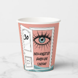 Surrealistische verjaardag, 30e surrealisme soiree papieren bekers