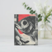 Surrealistische vissen en benen briefkaart (Staand voorkant)