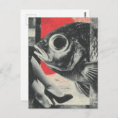 Surrealistische vissen en benen briefkaart (Voorkant / Achterkant)
