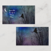 surrealistische vlucht van een kraai visitekaartje (Voorkant / Achterkant)