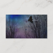 surrealistische vlucht van een kraai visitekaartje (Achterkant)