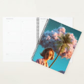 Surrealistische vrouw met palmboom planner (Display)