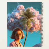 Surrealistische vrouw met palmboom planner (Achterkant)