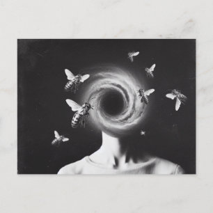 Surrealistische vrouwen en bijen briefkaart