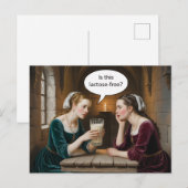 Surrealistische vrouwen en melk is dit lactosevrij briefkaart (Voorkant / Achterkant)