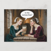 Surrealistische vrouwen en melk is dit lactosevrij briefkaart (Voorkant)
